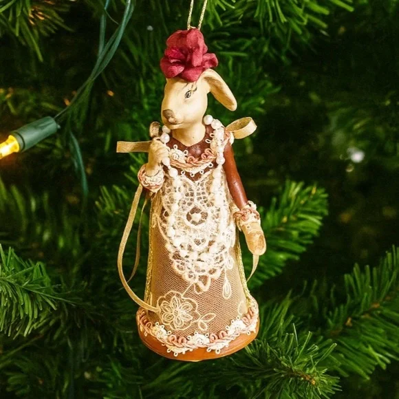 Wayne M. Kleski Katherine’s Collection Hare Rabbit Christmas Ornament - Picture 1 of 9